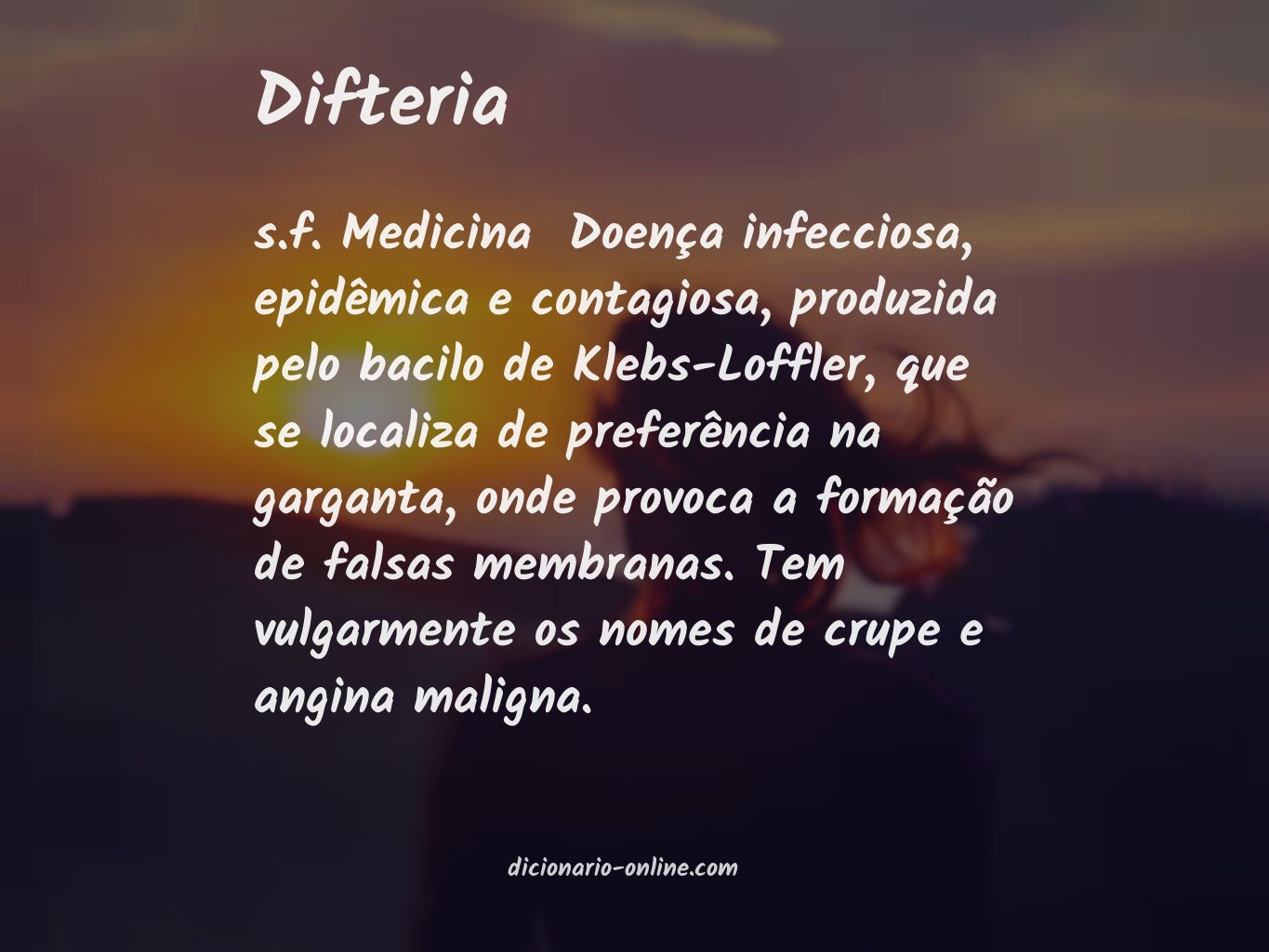 Significado de difteria