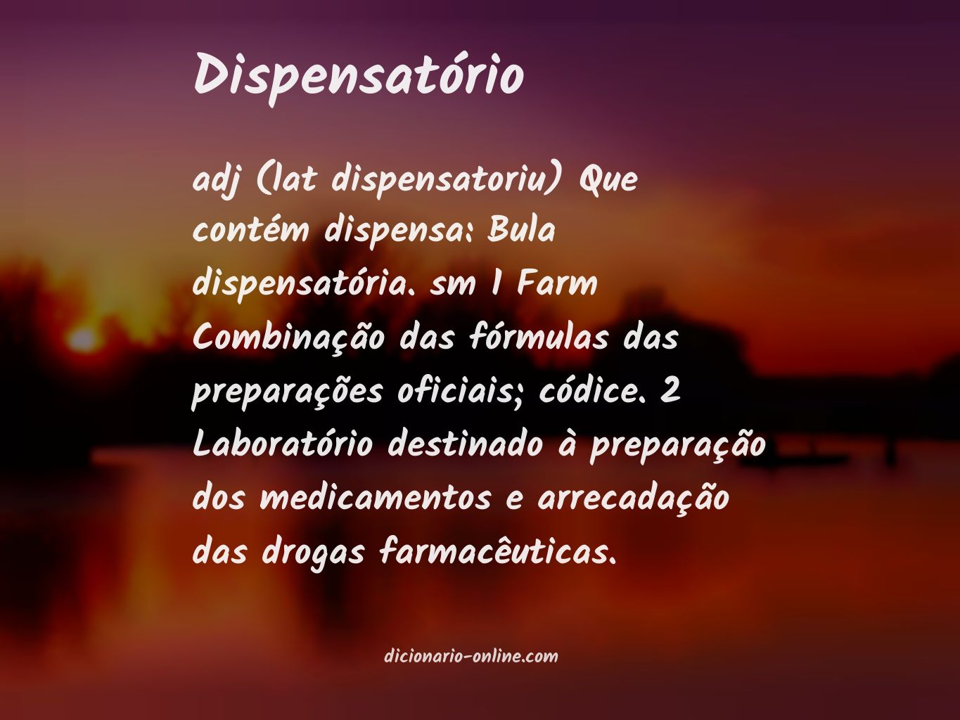 Significado de dispensatório