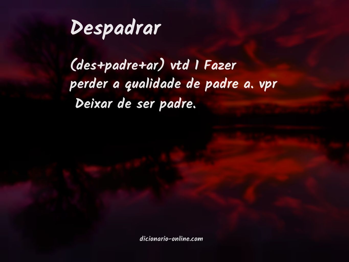 Significado de despadrar