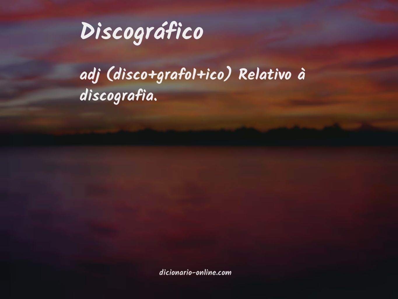 Significado de discográfico