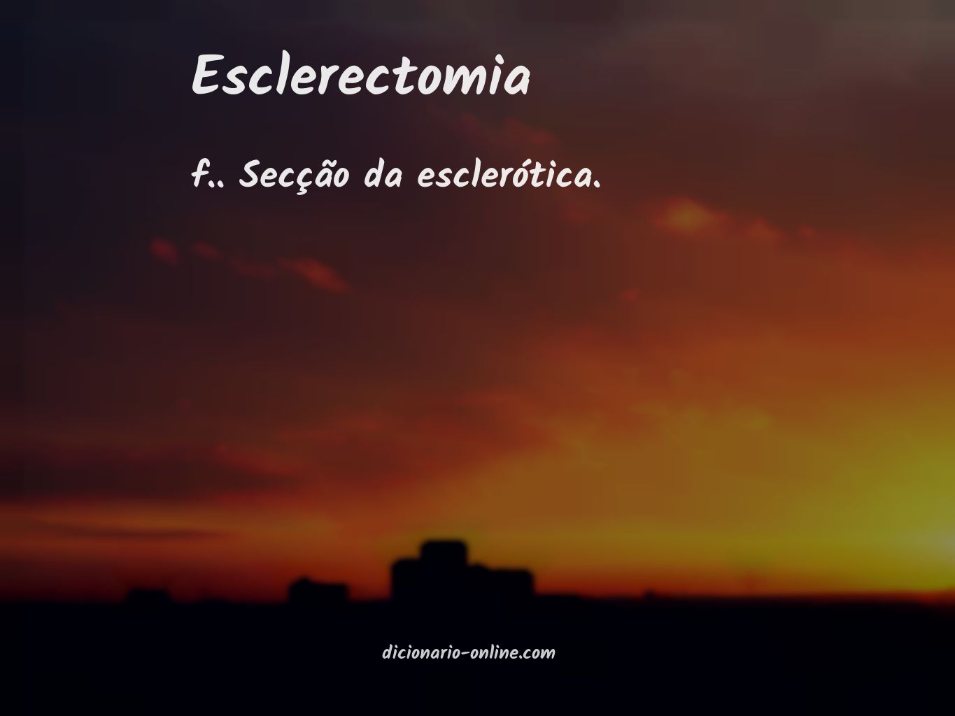 Significado de esclerectomia