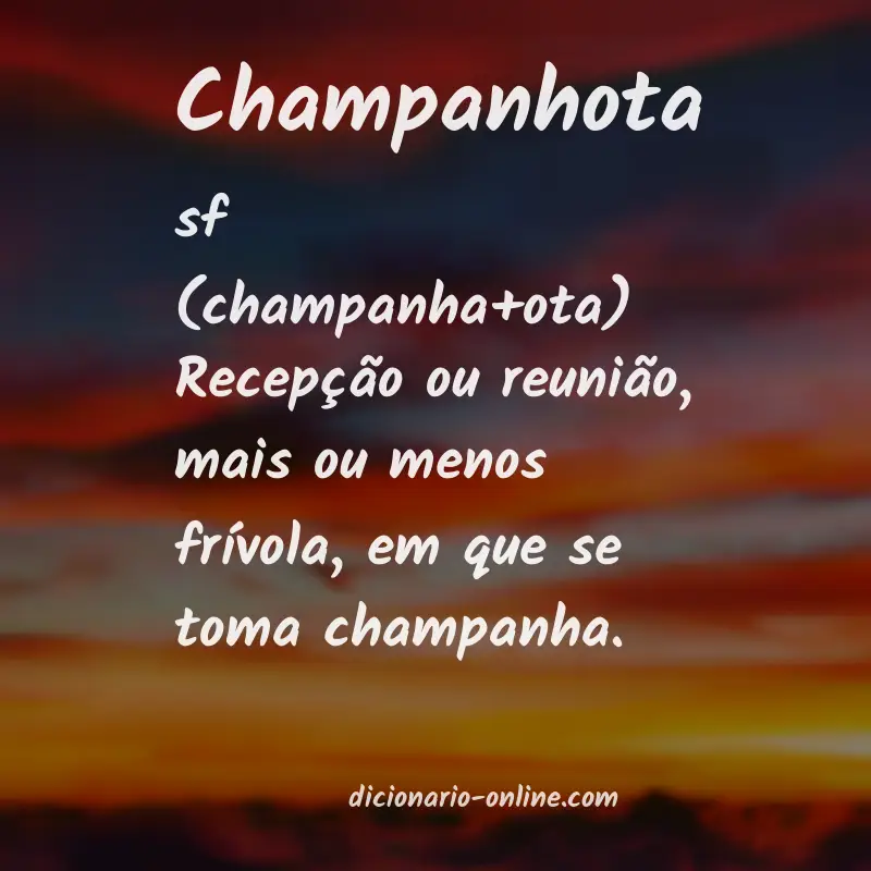 Significado de champanhota