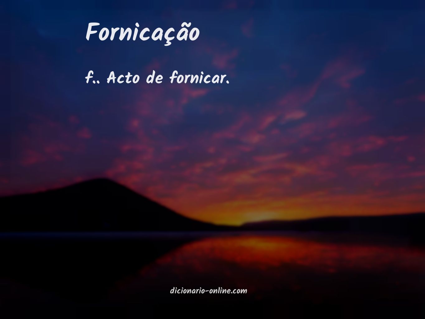 Significado de fornicação