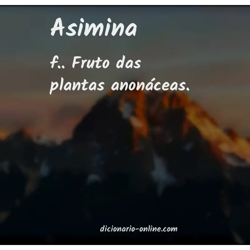 Significado de asimina