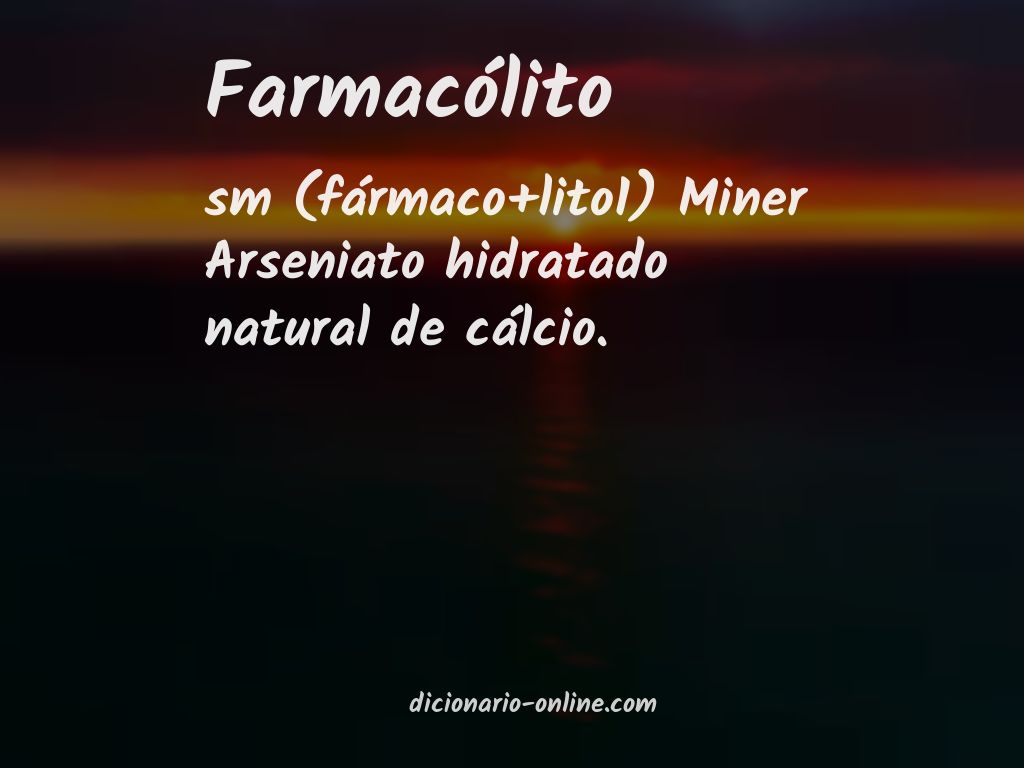 Significado de farmacólito