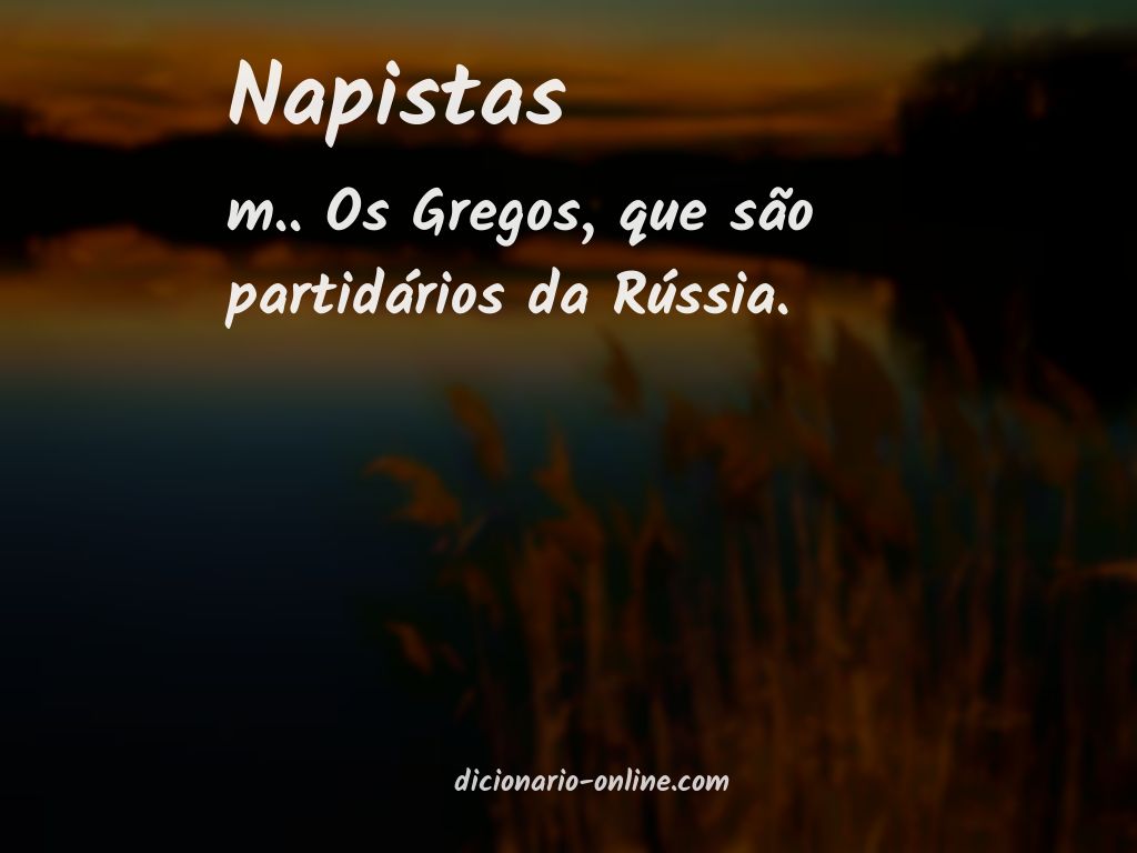 Significado de napistas