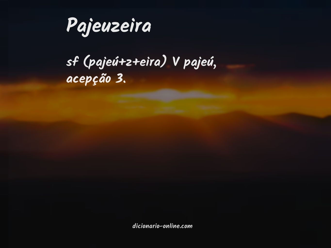 Significado de pajeuzeira