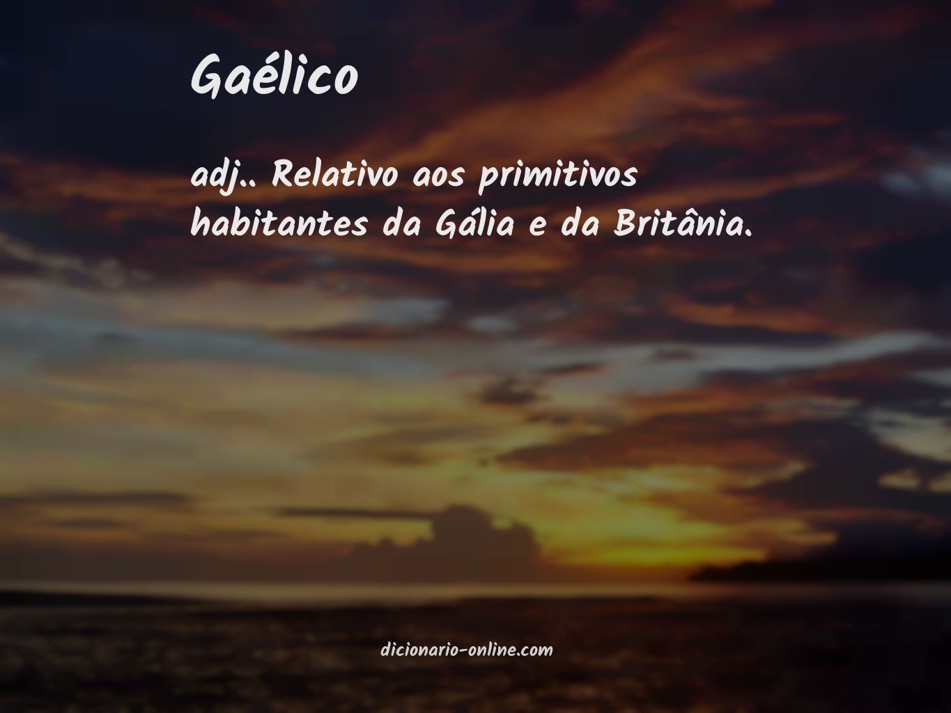 Significado de gaélico