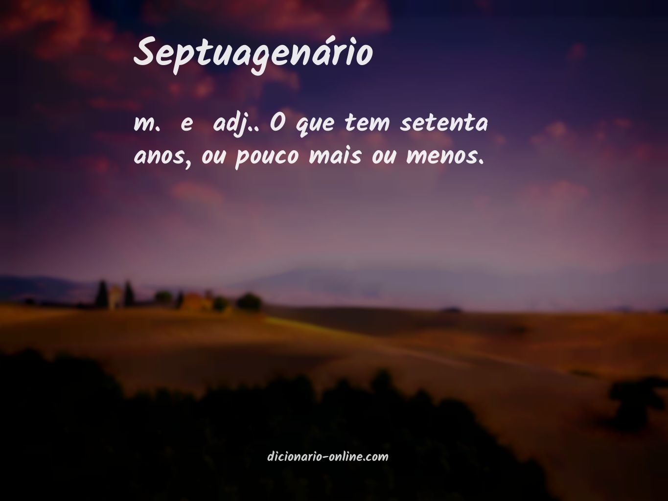 Significado de septuagenário