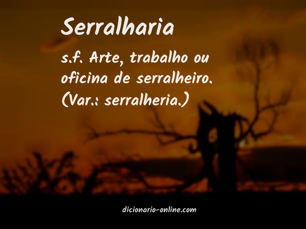 Significado de serralharia