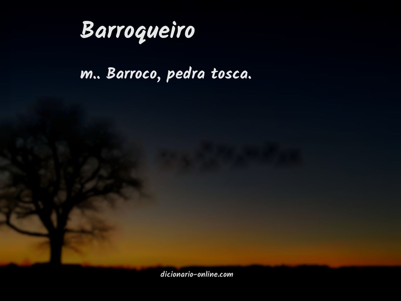 Significado de barroqueiro