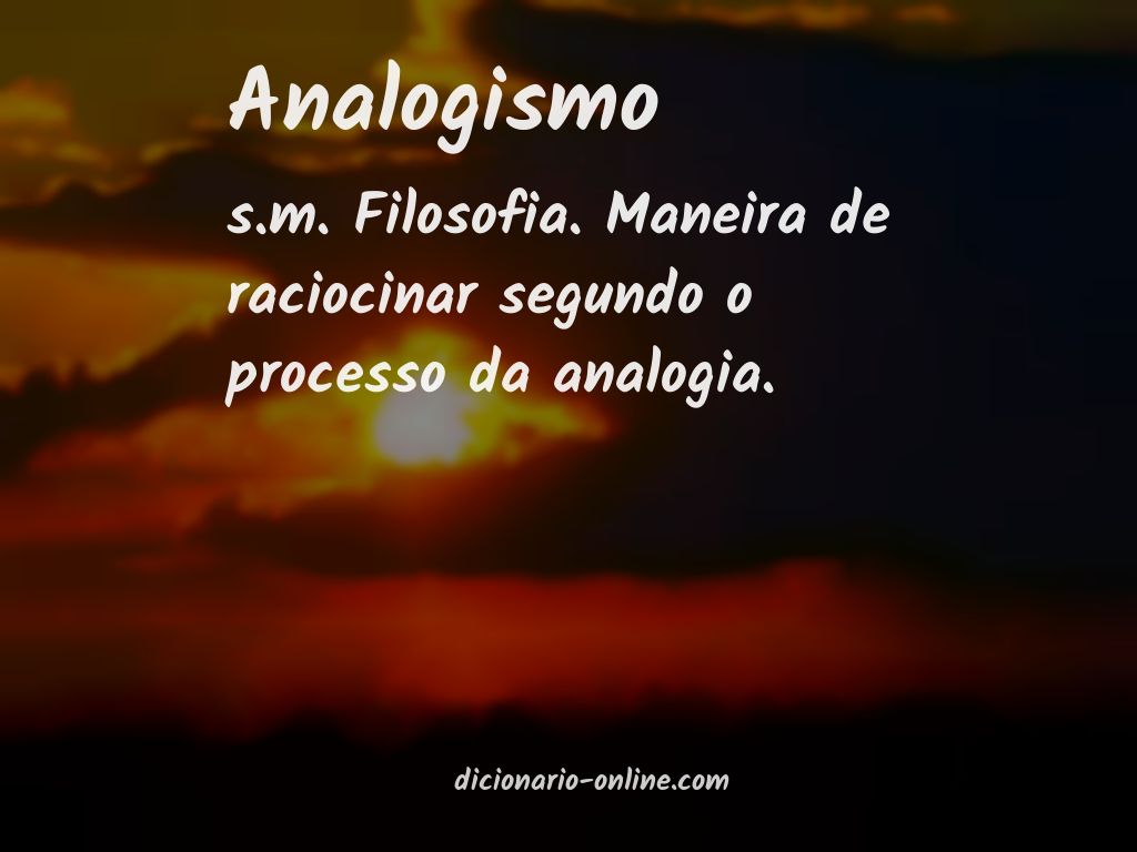 Significado de analogismo