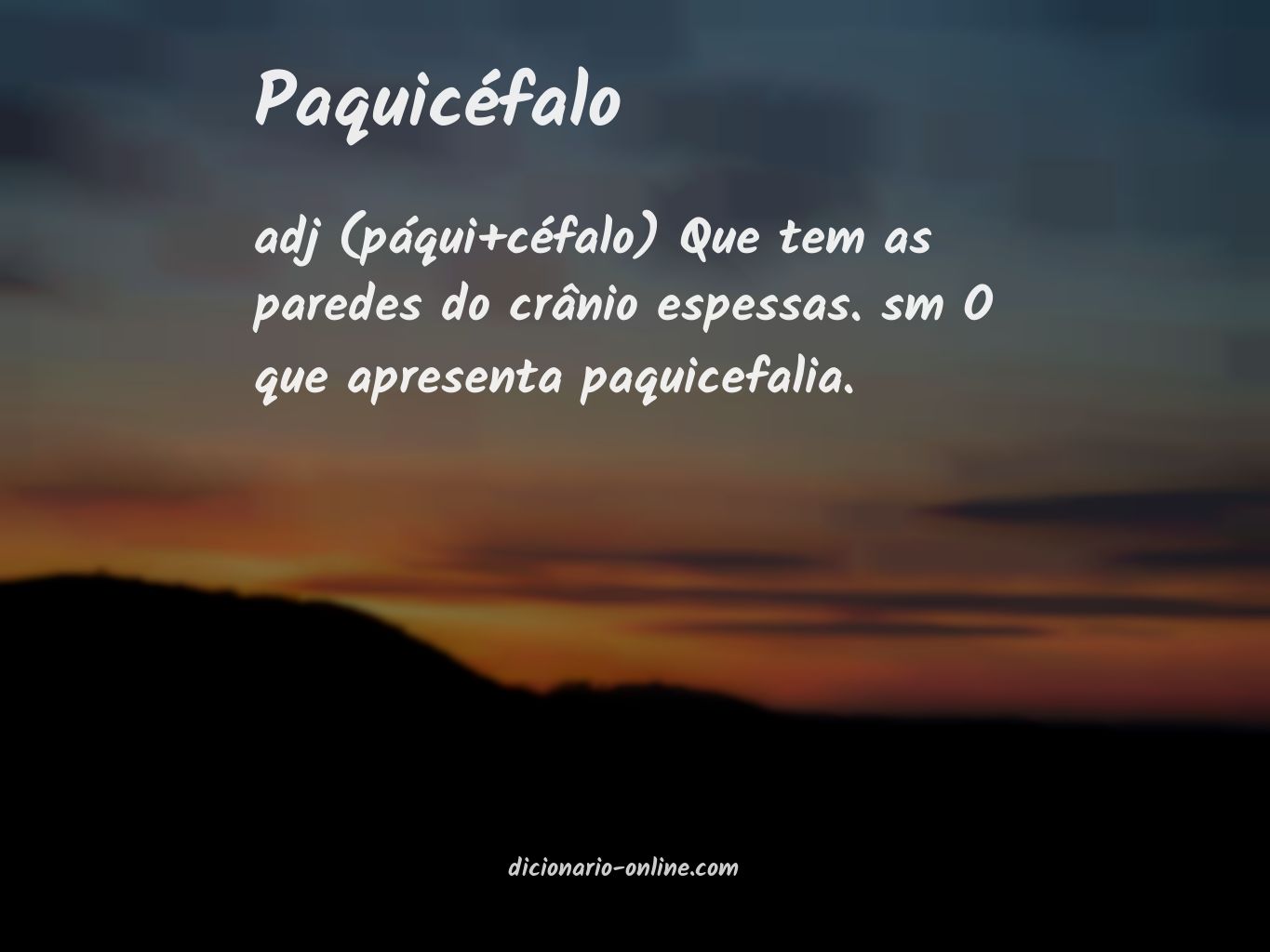 Significado de paquicéfalo