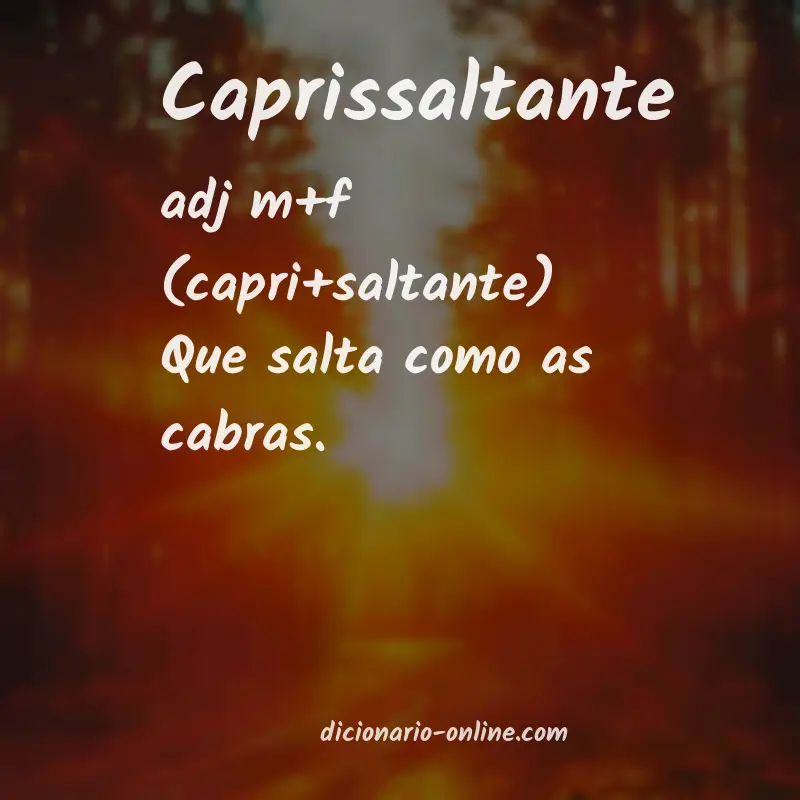 Significado de caprissaltante