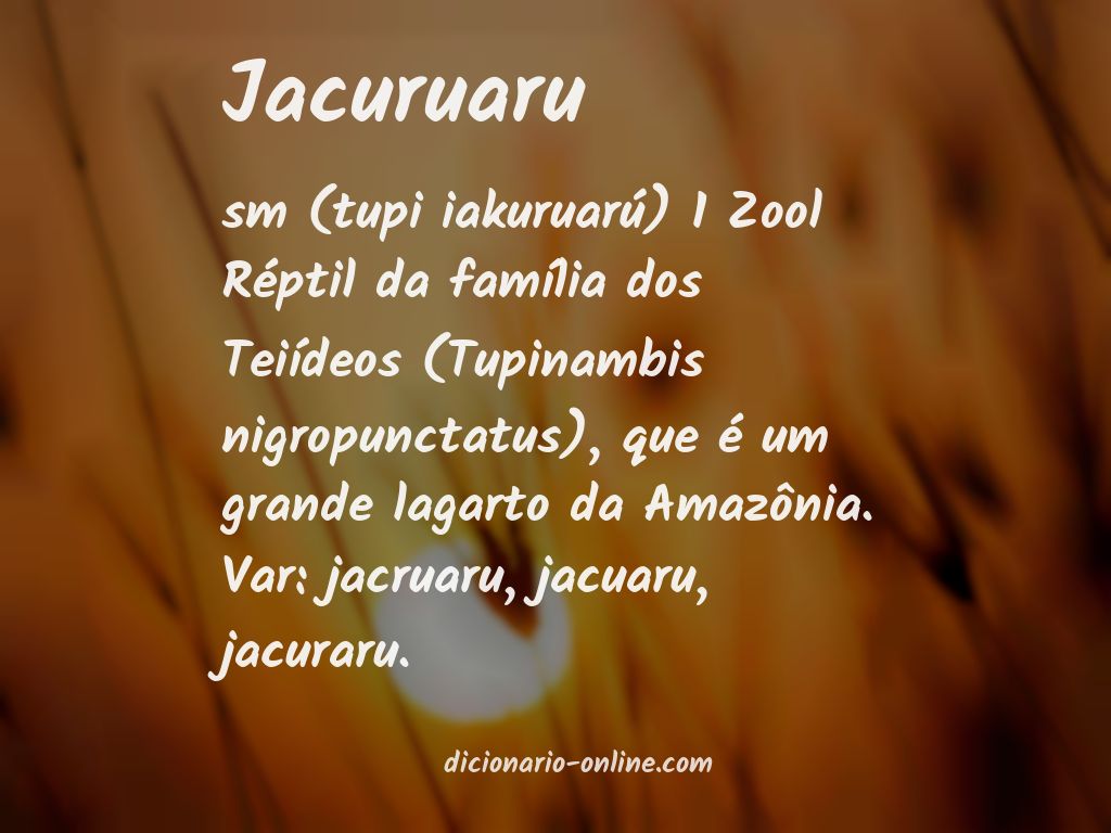 Significado de jacuruaru