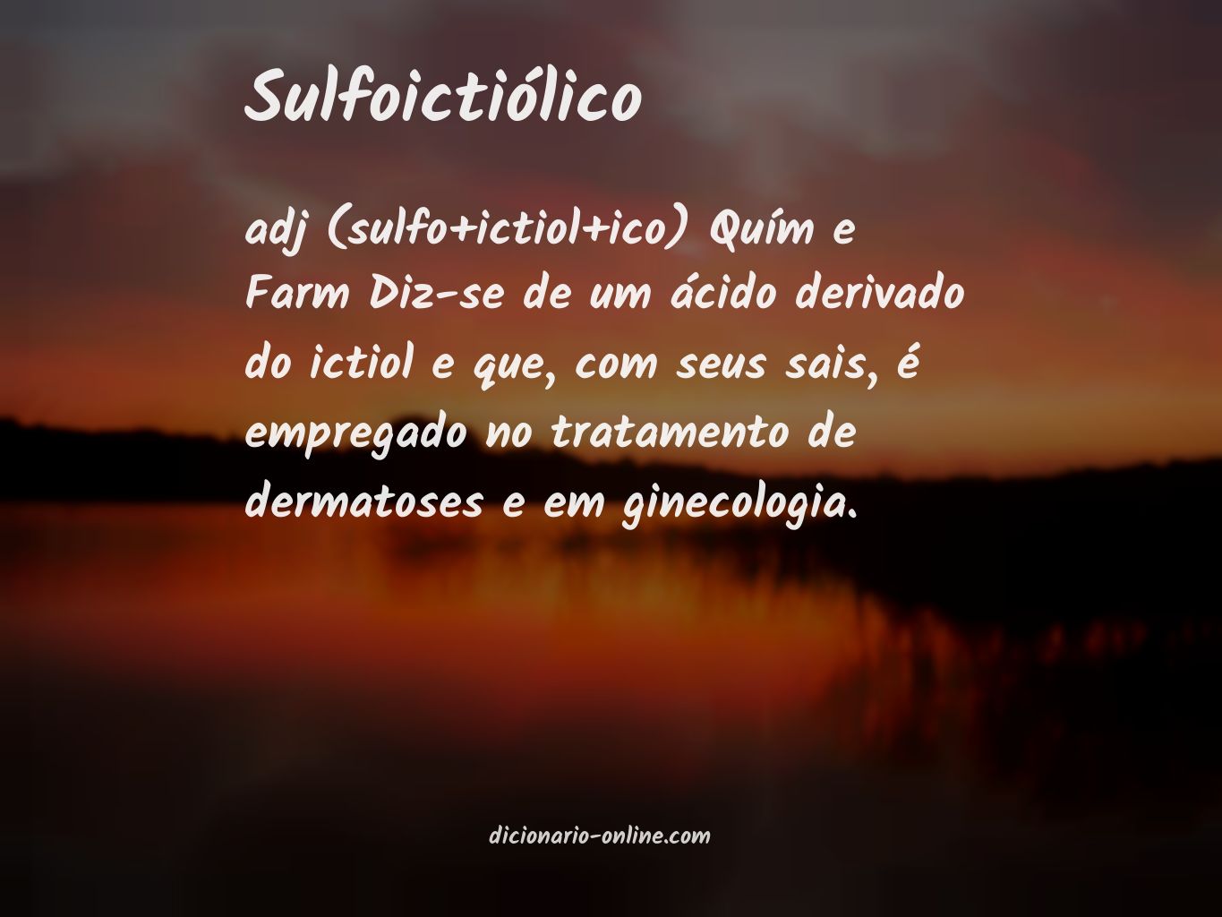 Significado de sulfoictiólico