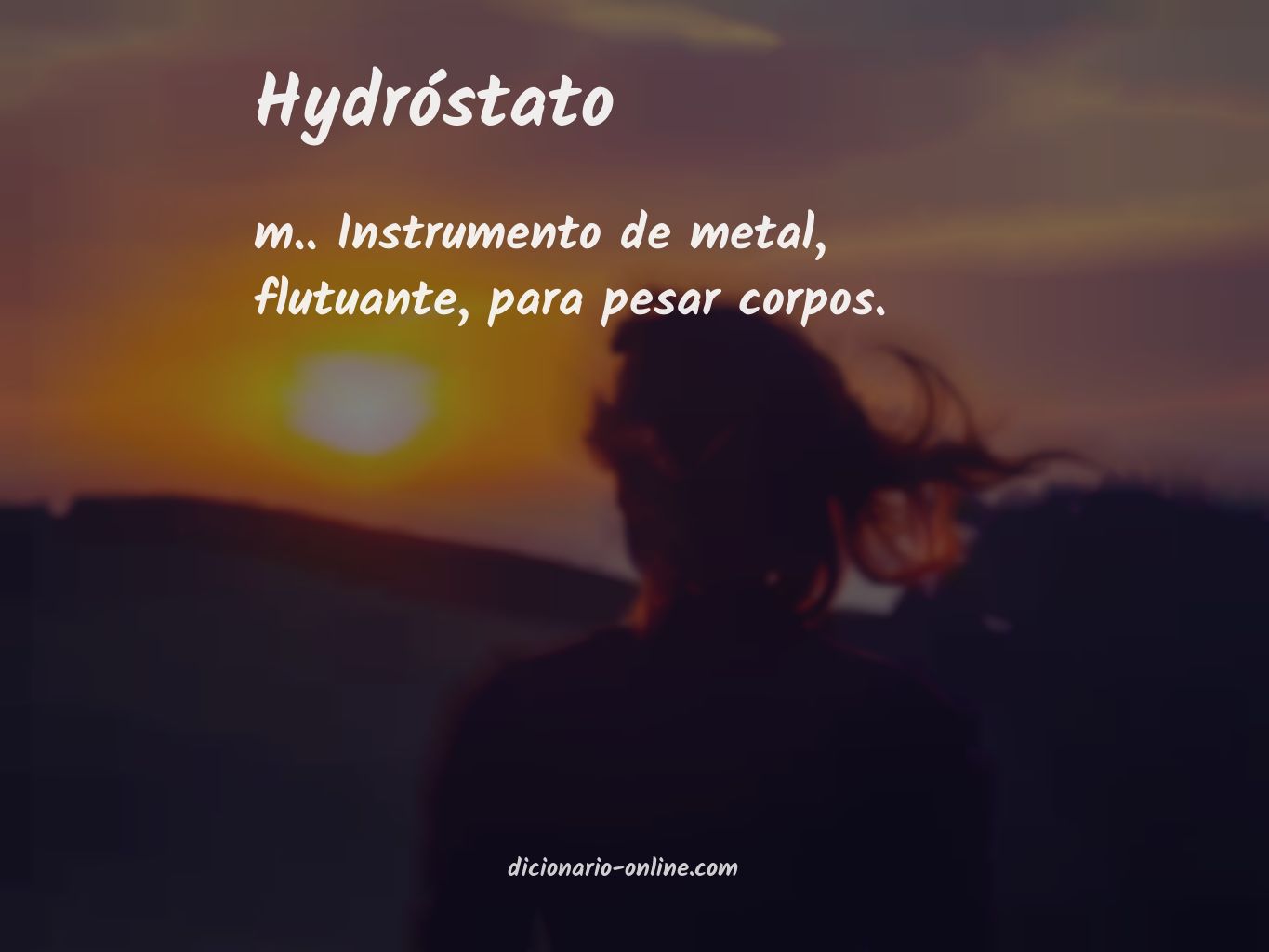 Significado de hydróstato