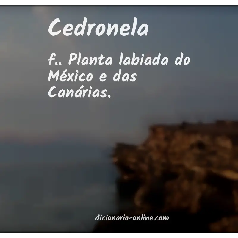 Significado de cedronela