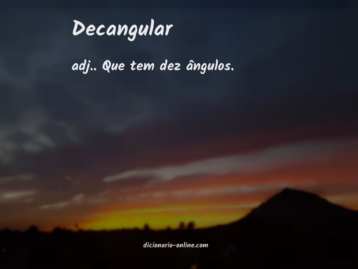 Significado de decangular