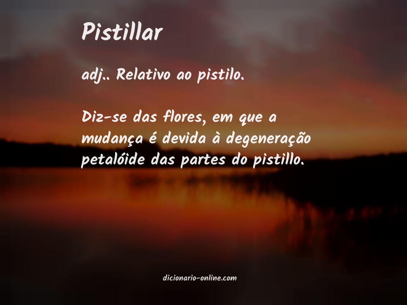 Significado de pistillar