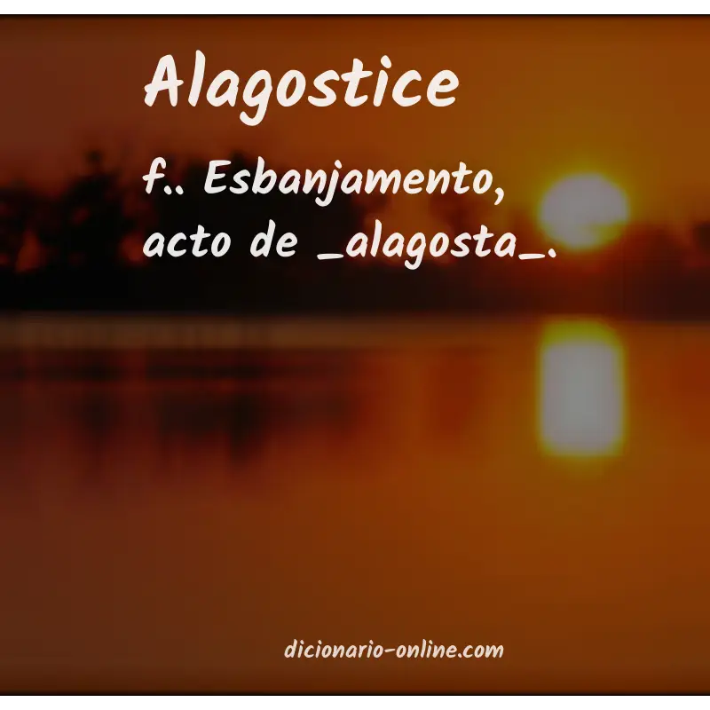 Significado de alagostice