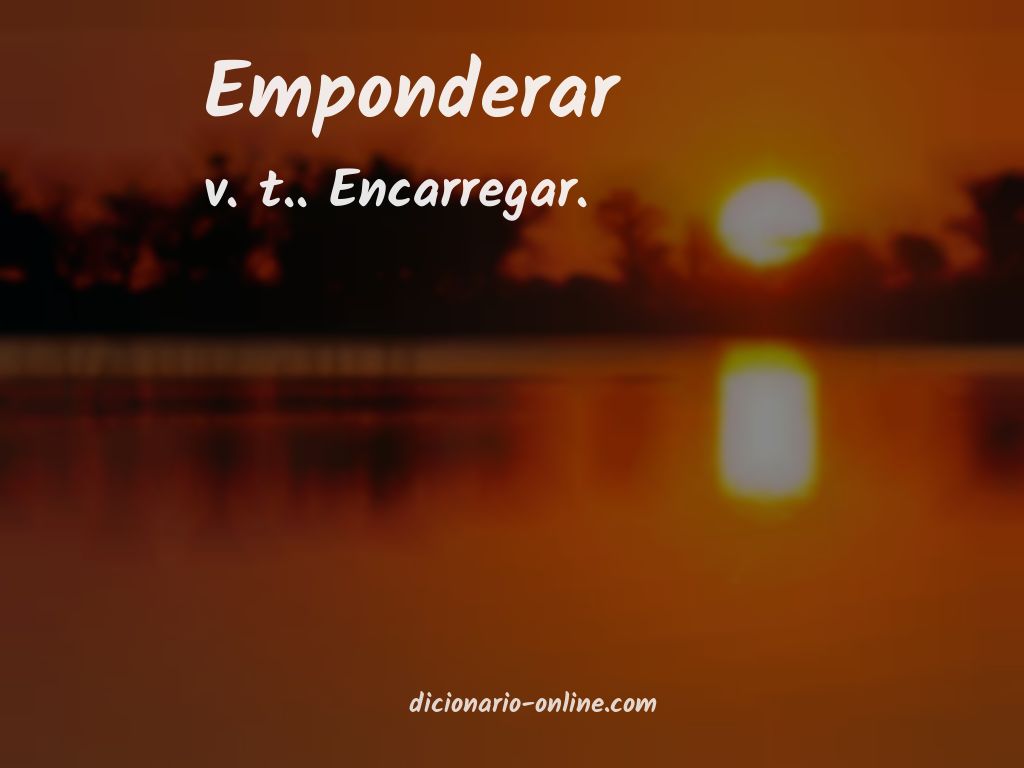 Significado de emponderar