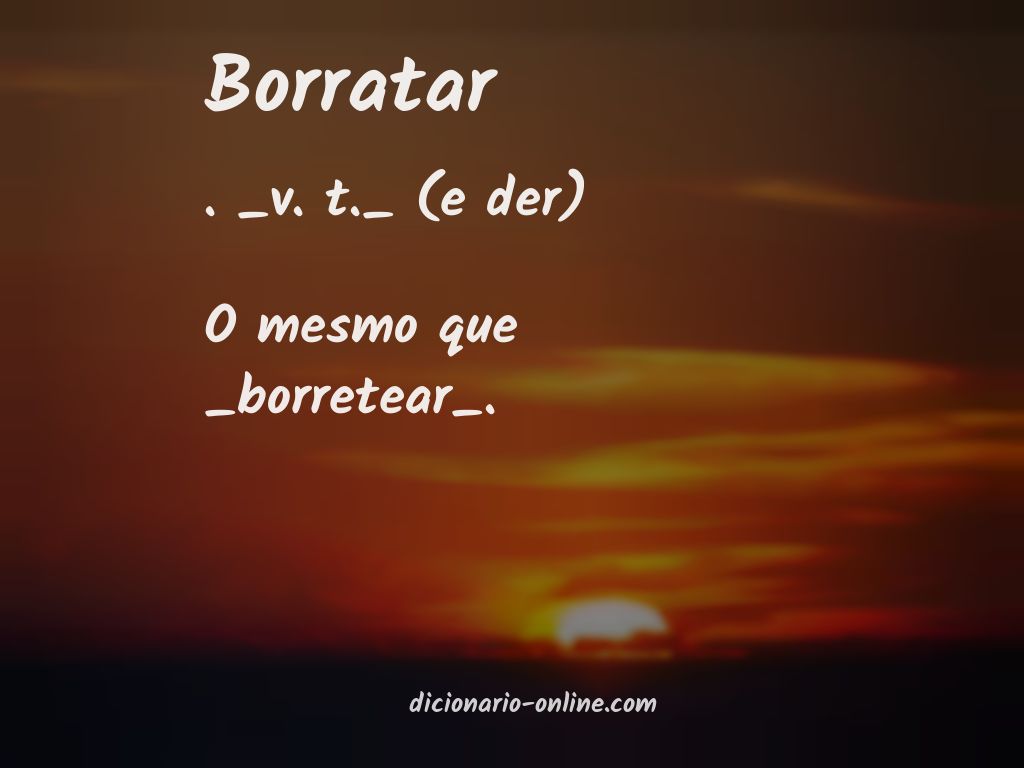 Significado de borratar