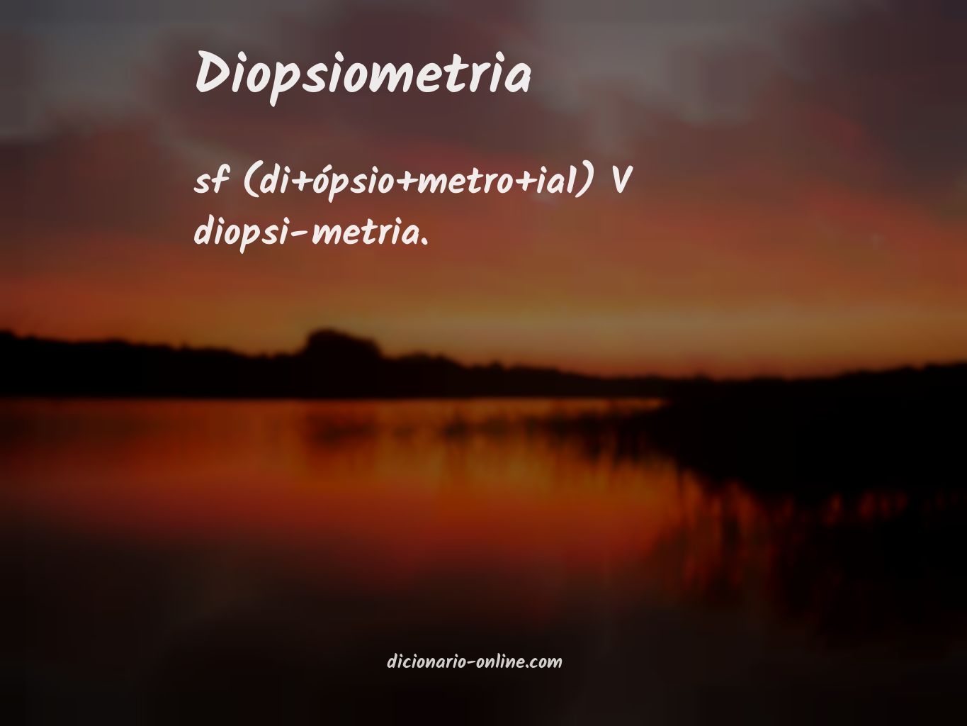 Significado de diopsiometria