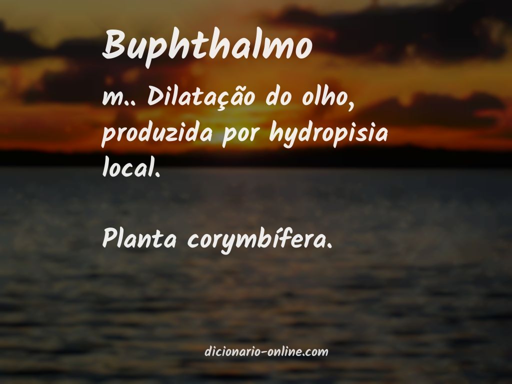 Significado de buphthalmo