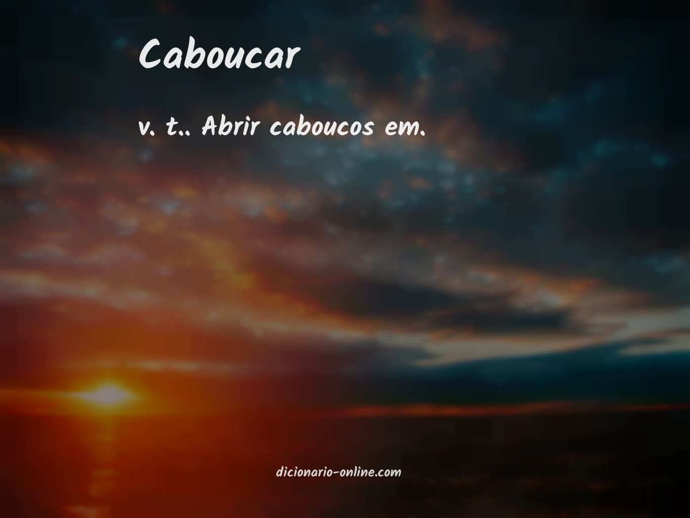 Significado de caboucar