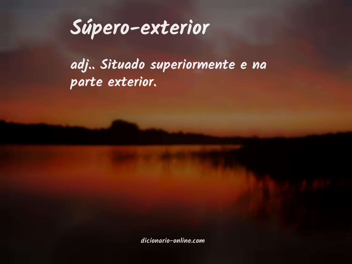 Significado de súpero-exterior