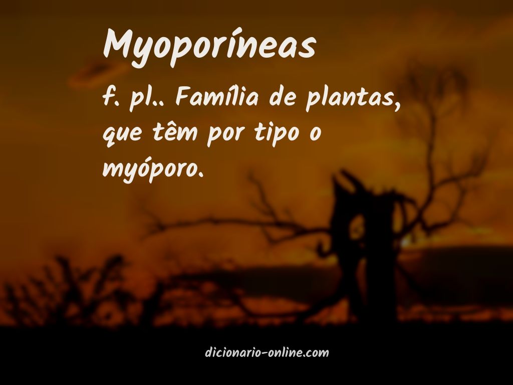 Significado de myoporíneas