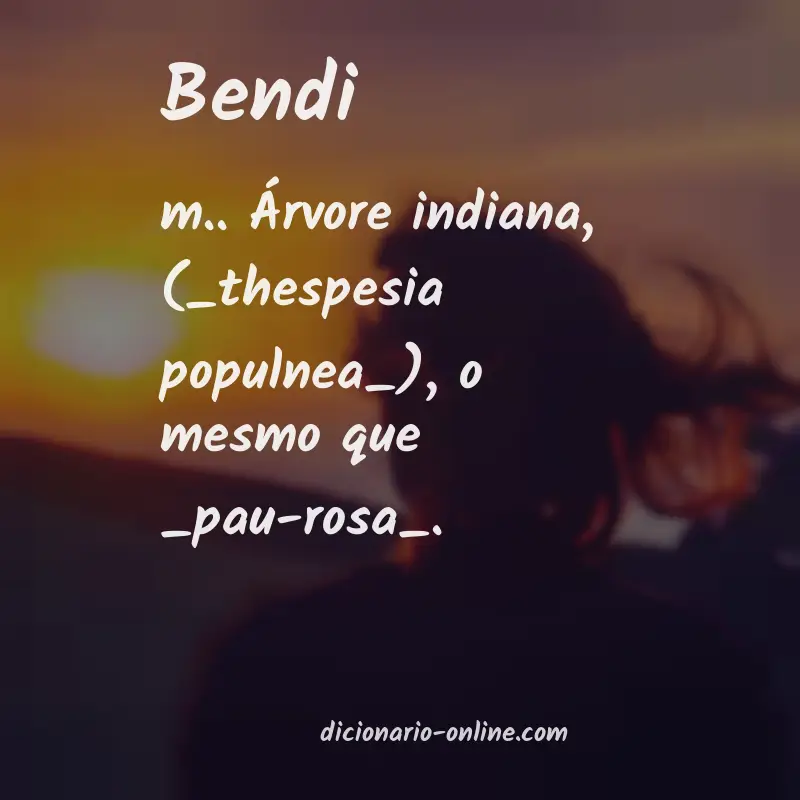 Significado de bendi