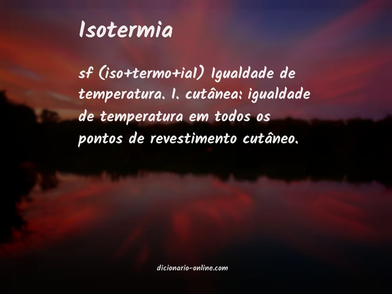 Significado de isotermia