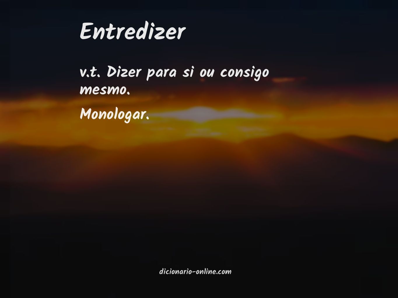 Significado de entredizer