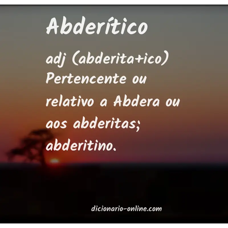 Significado de abderítico