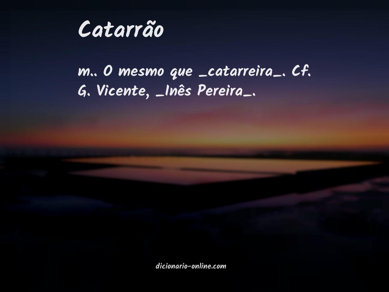 Significado de catarrão