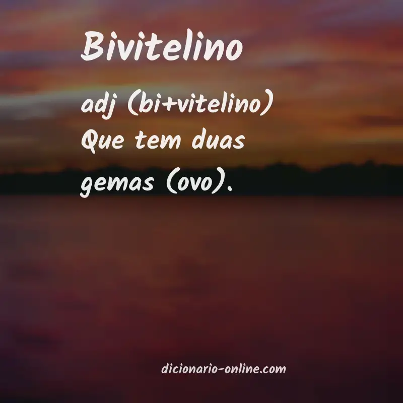 Significado de bivitelino