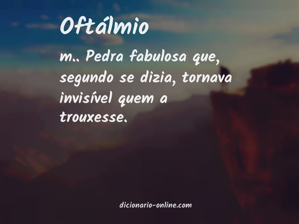 Significado de oftálmio