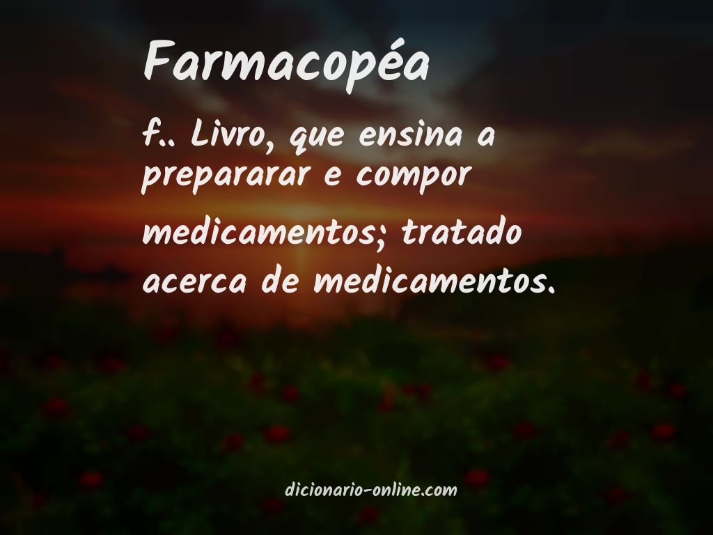 Significado de farmacopéa