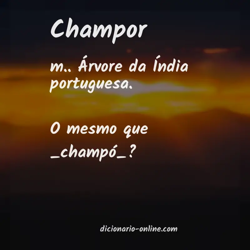Significado de champor
