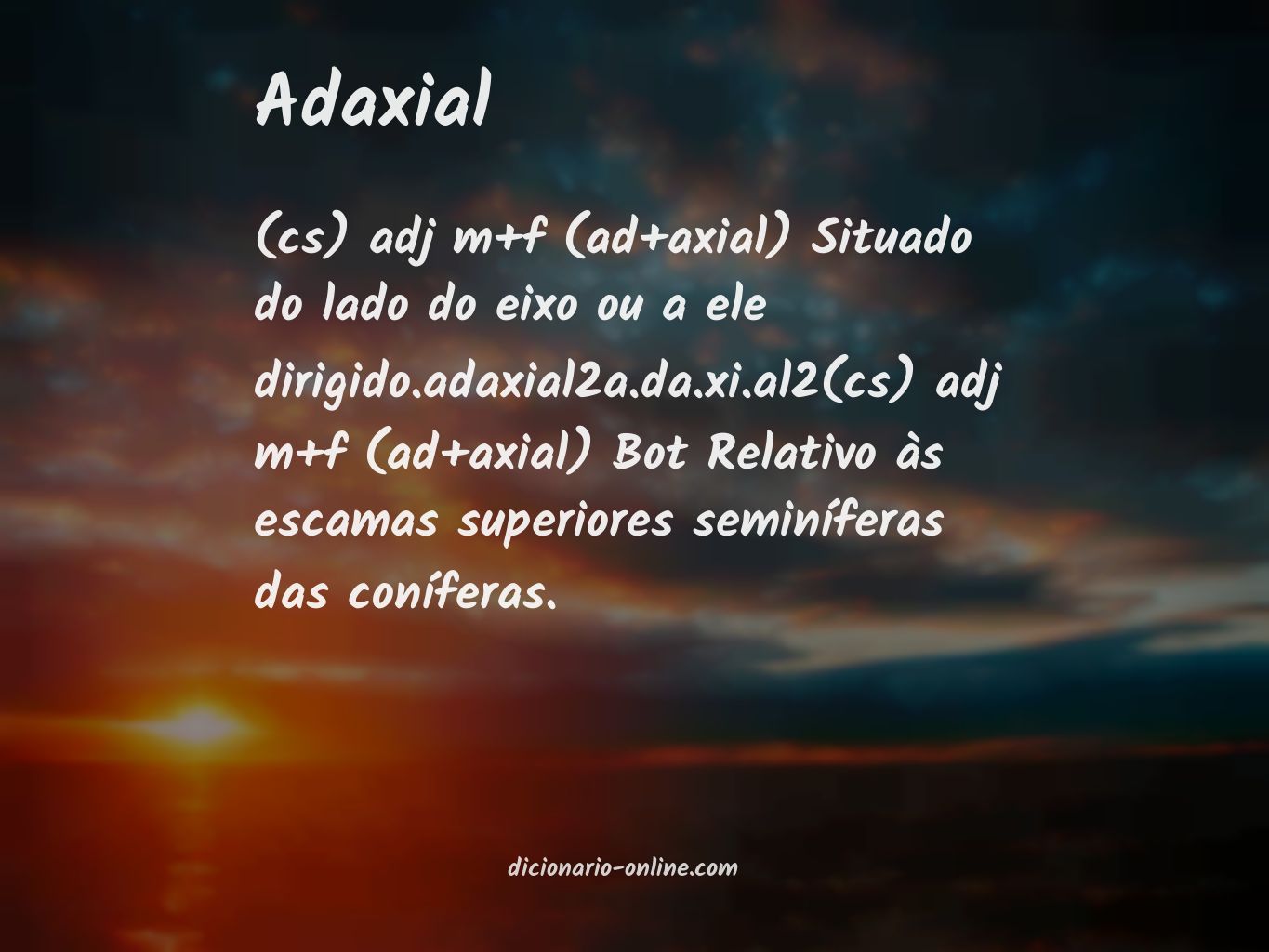 Significado de adaxial