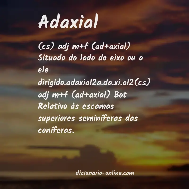 Significado de adaxial