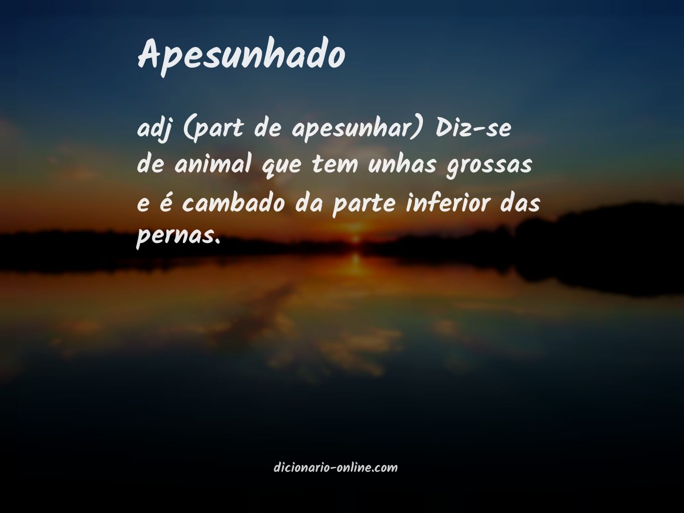 Significado de apesunhado