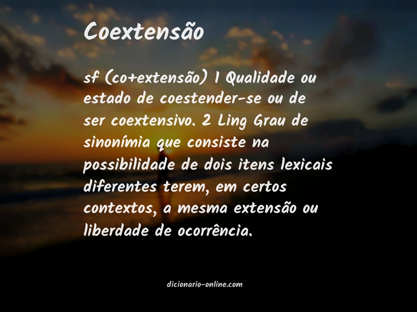 Significado de coextensão