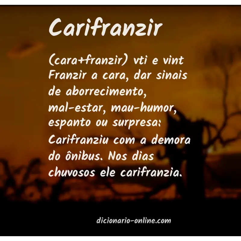 Significado de carifranzir
