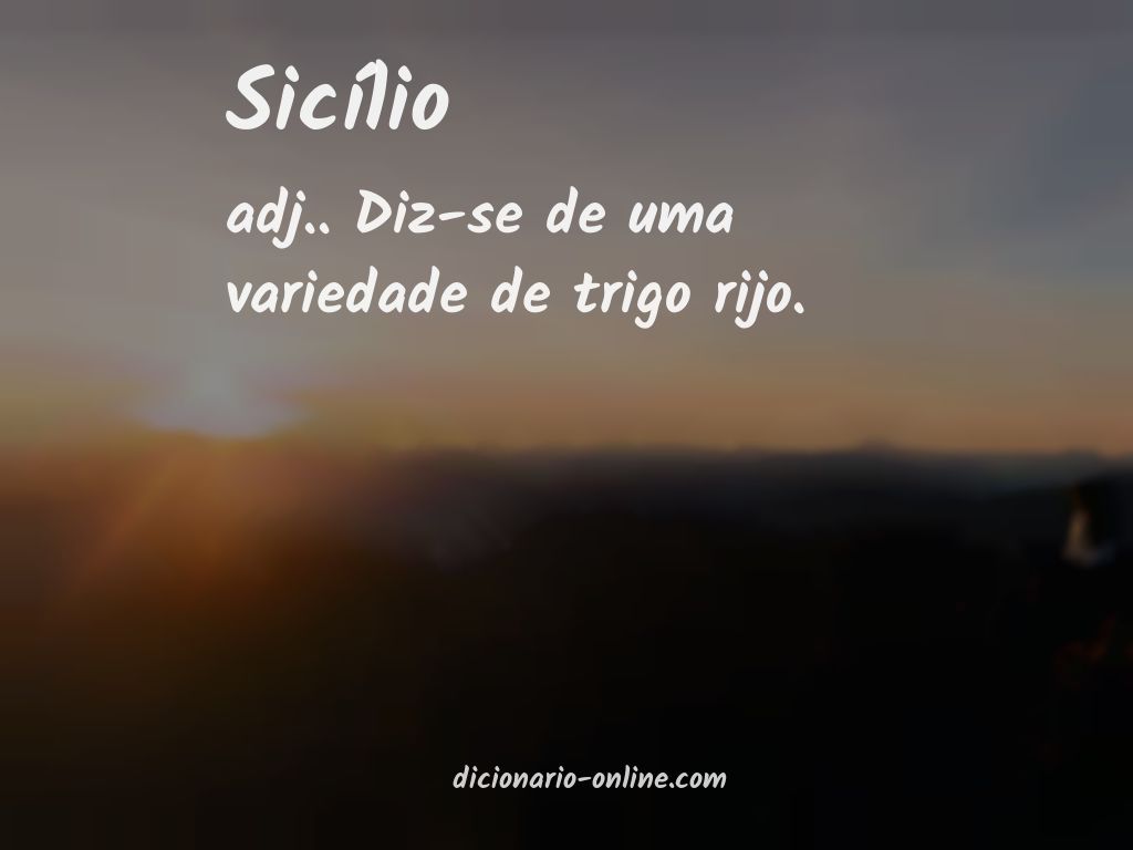 Significado de sicílio