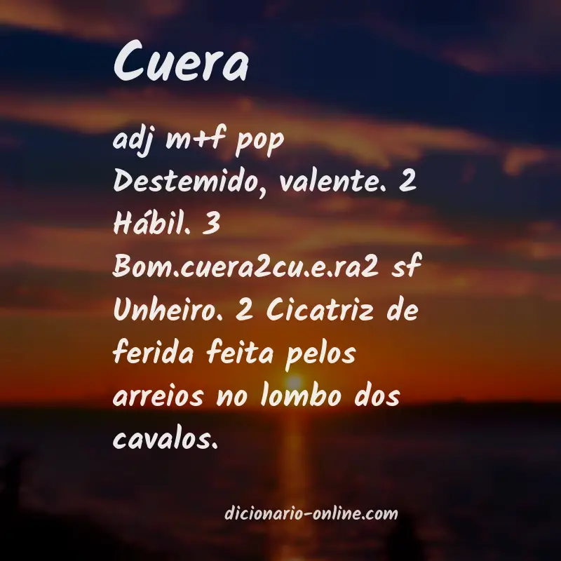 Significado de cuera