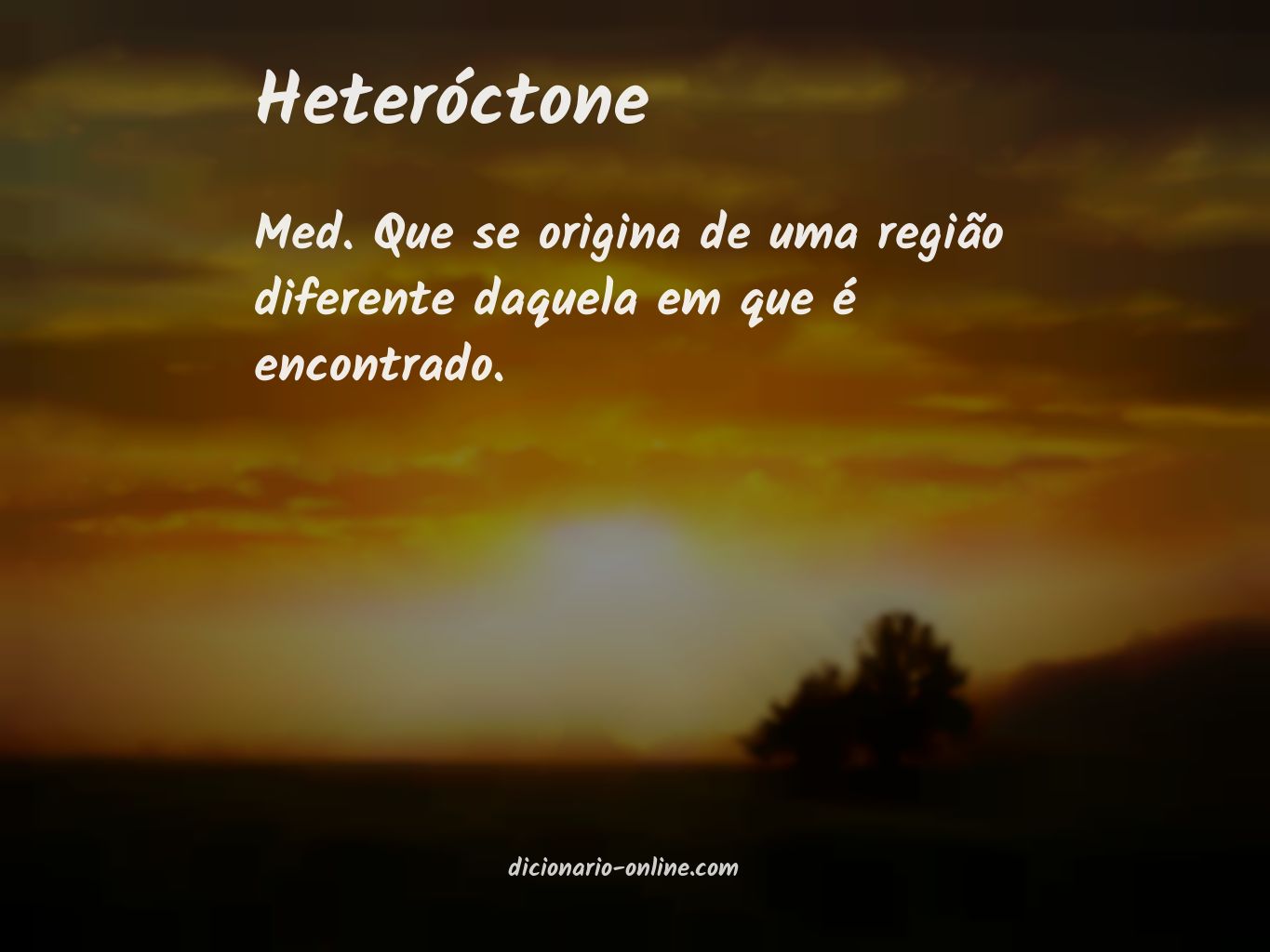 Significado de heteróctone