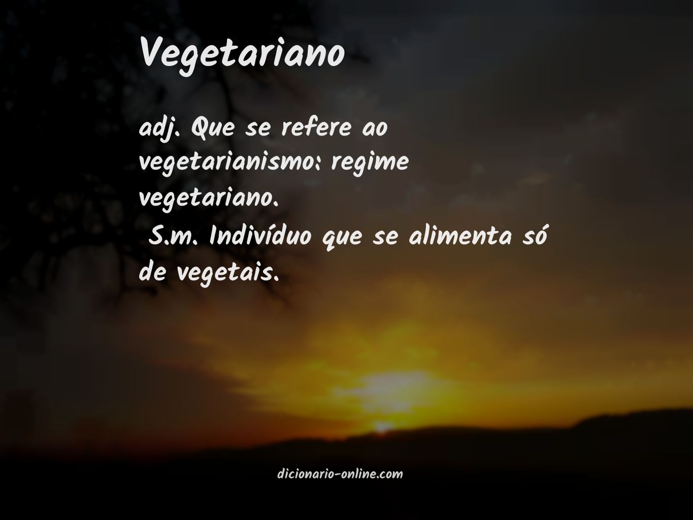 Significado de vegetariano